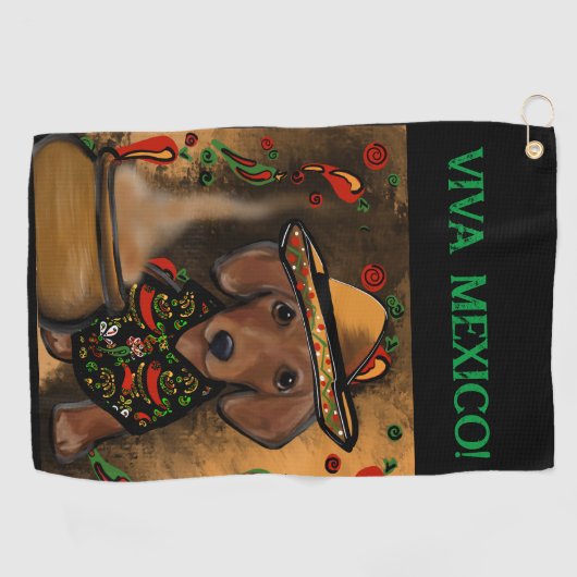 Serviette De Golf Dachshund (Horizontal)
