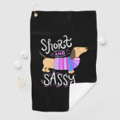 Serviette De Golf Dachshund Court Et Sassy (En situation)
