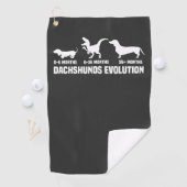 Serviette De Golf Dachshund Evolutions (En situation)