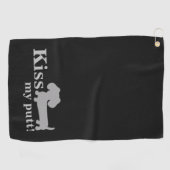 Serviette De Golf Dachshund Golf Serviette Funny Embrasser Mon chien (Horizontal)