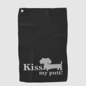 Serviette De Golf Dachshund Golf Serviette Funny Embrasser Mon chien (Devant)