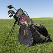 Serviette De Golf Dachshund noir à longs poils (Vert)