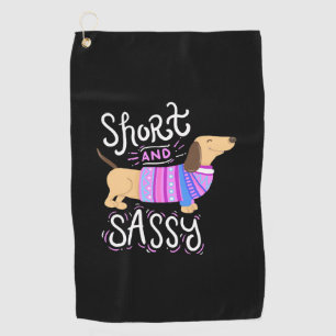 Serviette De Golf Dachshund Short Et Sassy