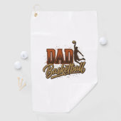 Serviette De Golf Dad Basketball Vintage Engraving Shirt Design_1 (En situation)