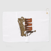 Serviette De Golf Dad Basketball Vintage Engraving Shirt Design_1 (Horizontal)