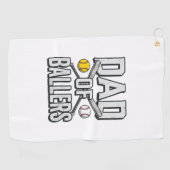 Serviette De Golf Dad of Ballers Softball and Baseball Vintage Shirt (Horizontal)