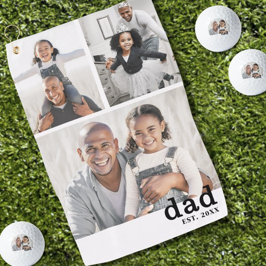 Serviette De Golf Dad Photo Father