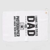 Serviette De Golf Dad Photographer Vintage Engraving Shirt Design_1 (Horizontal)