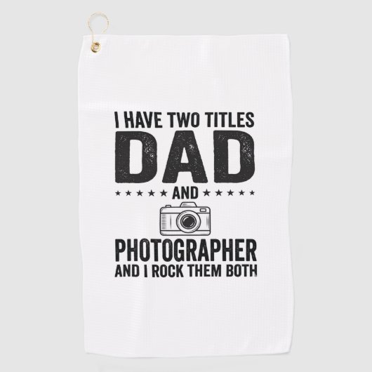 Serviette De Golf Dad Photographer Vintage Engraving Shirt Design_1 (Devant)