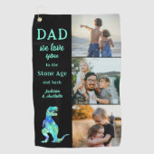 Serviette De Golf Dad We Love You 3 Photo Collage Funny  (Devant)