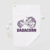 Serviette De Golf Dadacorn Funny Unicorn Dad Vector Shirt Design_1 (En situation)