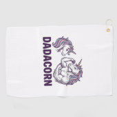 Serviette De Golf Dadacorn Funny Unicorn Dad Vector Shirt Design_1 (Horizontal)