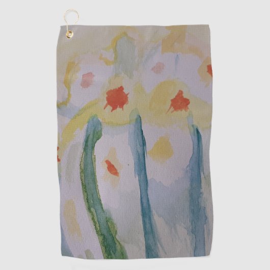 Serviette De Golf Daffodiles Abstraits (Devant)