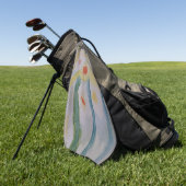 Serviette De Golf Daffodiles Abstraits (Vert)