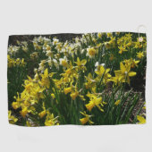 Serviette De Golf Daffodiles jaunes et blancs Fleurs de printemps (Horizontal)