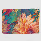 Serviette De Golf Dahlia Tapisserie florale (Horizontal)