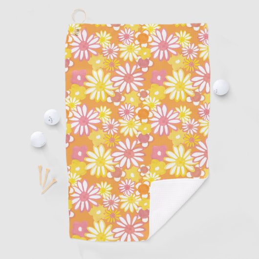 Serviette de golf Daisies d'été (En situation)