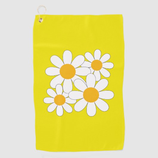 Serviette De Golf Daisy Lumineuse et Audacieuse (Devant)