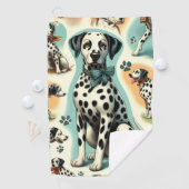 Serviette De Golf Dalmatie mignonne (En situation)