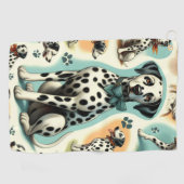 Serviette De Golf Dalmatie mignonne (Horizontal)