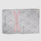 Serviette De Golf Damas de libellule rose (Horizontal)