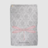 Serviette De Golf Damas de libellule rose (Devant)