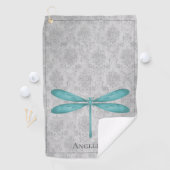 Serviette De Golf Damas de libellule turquoise (En situation)