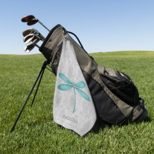 Serviette De Golf Damas de libellule turquoise