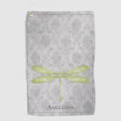 Serviette De Golf Damas de libellule verte (Devant)