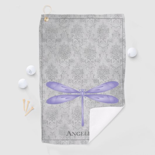 Serviette De Golf Damas de libellule violette (En situation)