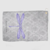 Serviette De Golf Damas de libellule violette (Horizontal)