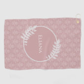 Serviette de golf Damask Rose Elegant (Horizontal)