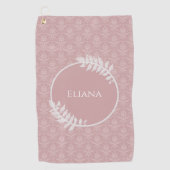 Serviette de golf Damask Rose Elegant (Devant)