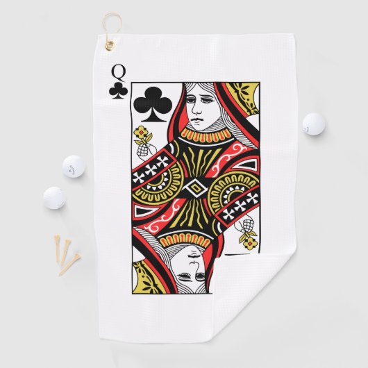 Serviette De Golf Dame de trèfle (En situation)