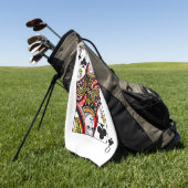 Serviette De Golf Dame de trèfle (Vert)