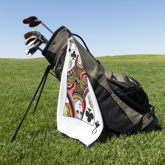 Serviette De Golf Dame de trèfle (Vert)