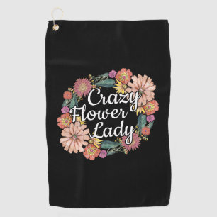 Serviette De Golf Dame des fleurs folles - Zinnia Gardener