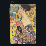 Serviette De Golf Dame Gustav Klimt Avec Ventilateur<br><div class="desc">Dame Gustav Klimt Avec Ventilateur</div>