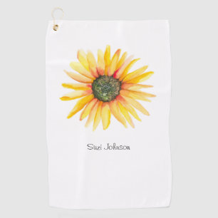 Serviette De Golf Dames de tournesol Watercolor