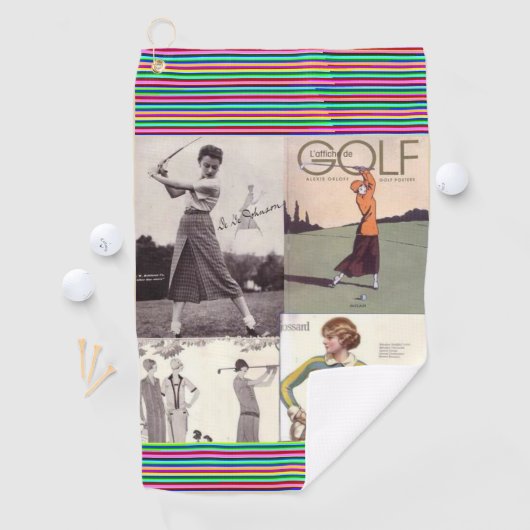 Serviette De Golf Dames vintages (En situation)