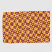 Serviette De Golf Damier Marron et Or d'Arizona (Horizontal)