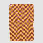 Serviette De Golf Damier Marron et Or d'Arizona (Devant)