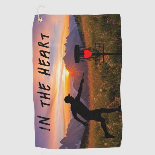 Serviette De Golf Dans le disque cardiaque (Devant)