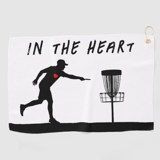 Serviette De Golf Dans le disque cardiaque (Horizontal)