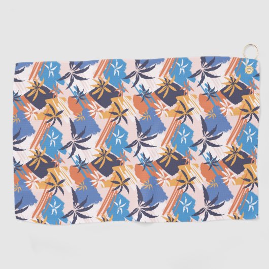 Serviette De Golf Dans Les Tropiques Abstraits (Horizontal)