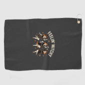 Serviette De Golf Danse de sorcière Halloween Feelin’ Witchy (Horizontal)
