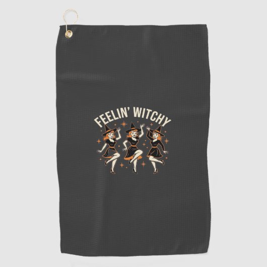 Serviette De Golf Danse de sorcière Halloween Feelin’ Witchy (Devant)