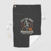 Serviette De Golf Danse de squelette de Halloween Citrouille Automne (En situation)