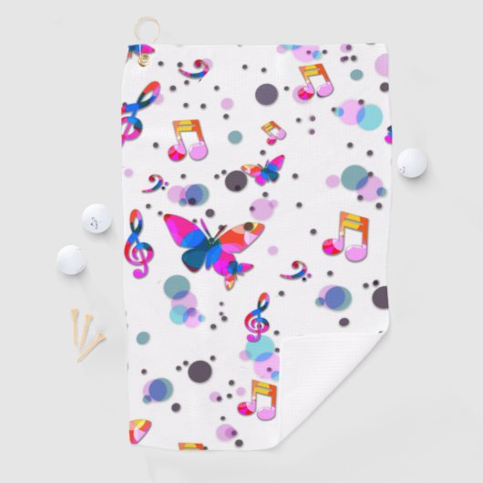 Serviette De Golf Danse Musique colorée (En situation)