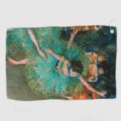 Serviette De Golf Danseurs en vert par Edgar Degas (Horizontal)